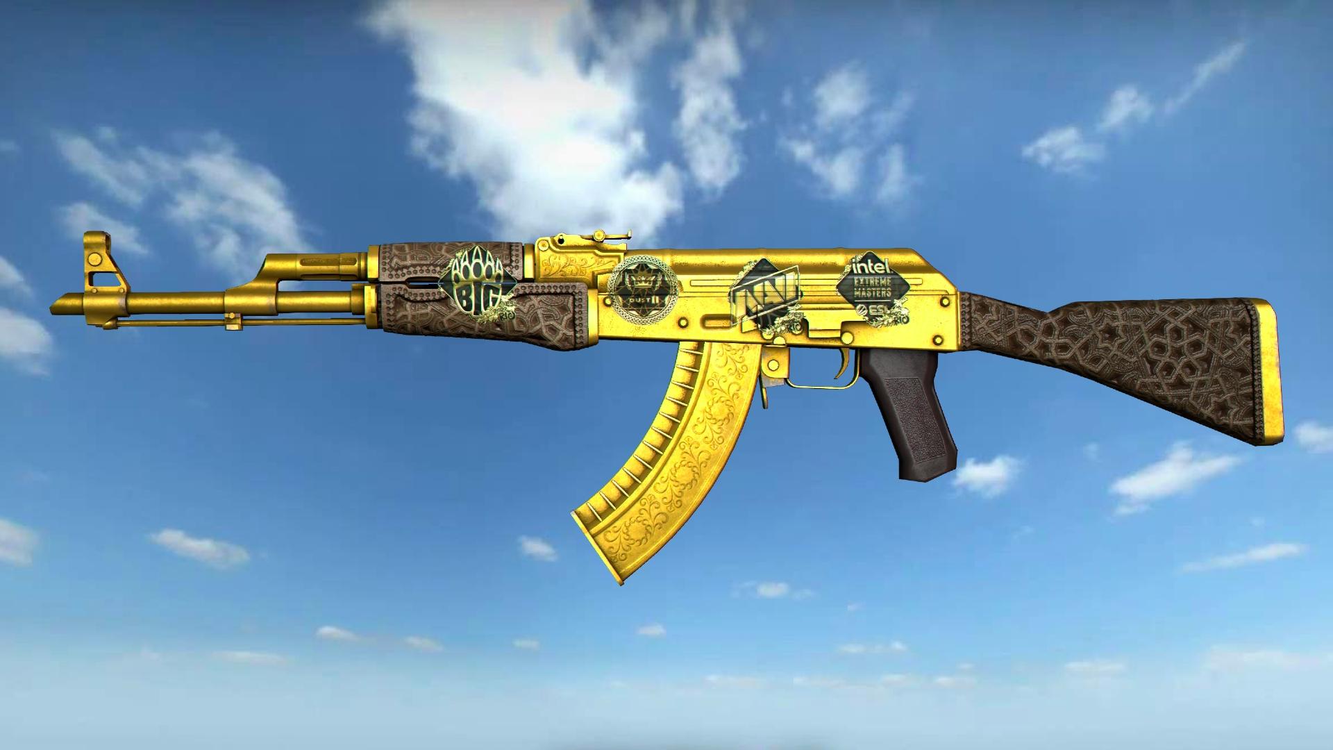 AK-47 Gold Arabesque Souvenir in CS:GO